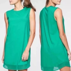 Athleta Green Sunlover UPF Lightweight Sleeveless Dress‎ Womens Small (1125)